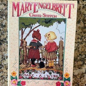 Mary Engelbreit Cross-Stitch Pattern with Red and Yellow